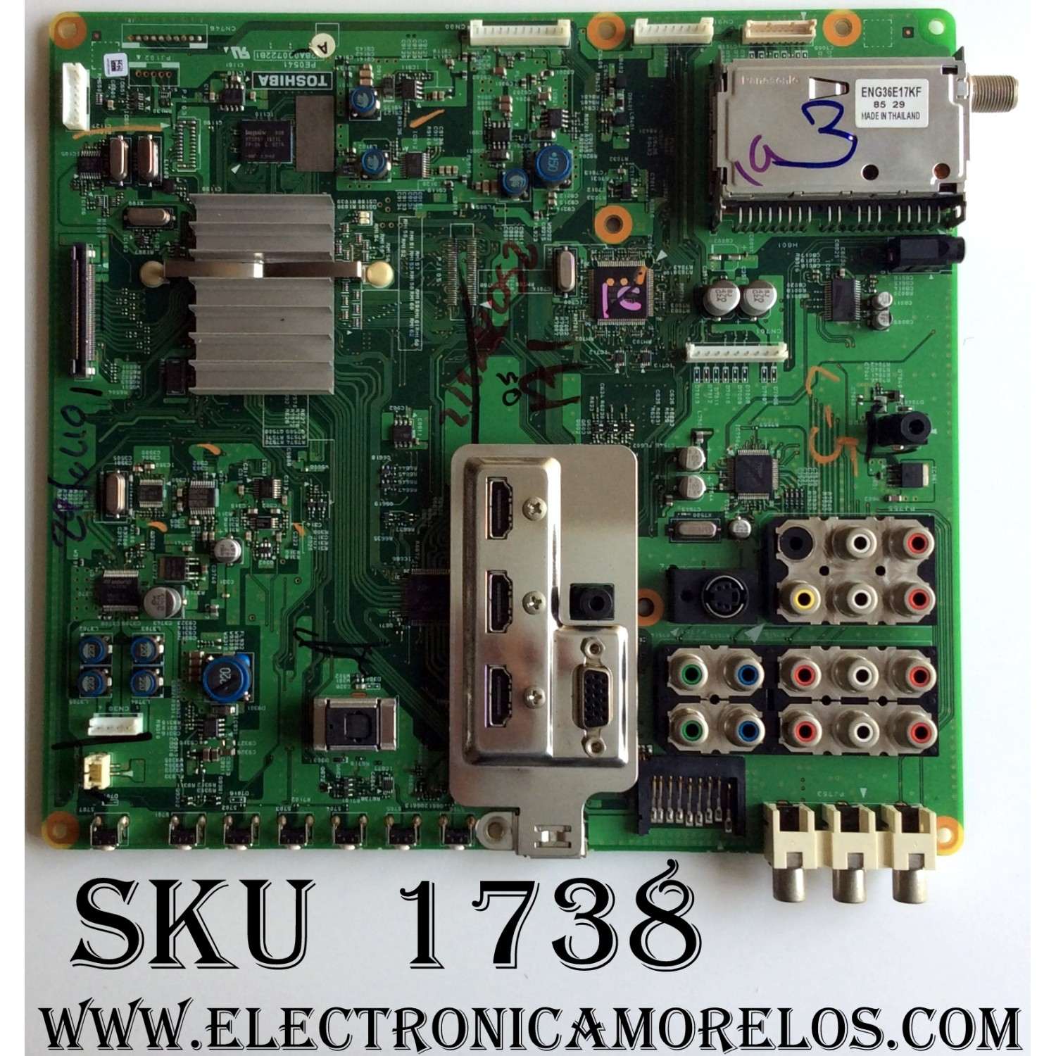 MAIN PARA TV VIZIO / NUMERO DE PARTE 6M03M0003B00R / TD.MT5691.U761 / A0002U00J / PANEL V500DJ6-D03 / MODELO V505-H9	 - Imagen 1